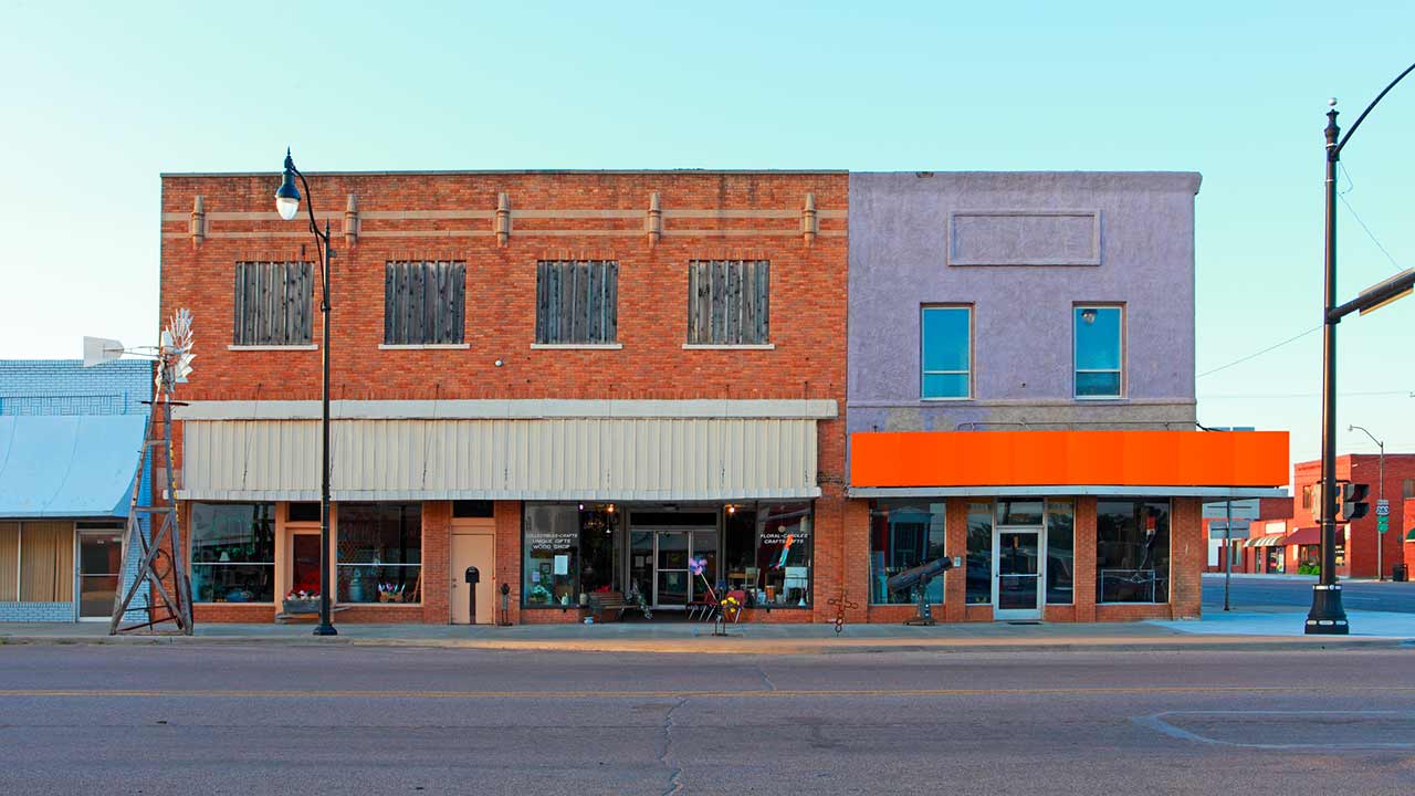 vacant storefronts